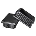 Prescott Plastics 2 x 3 Inch Rectangle Plastic Plug Insert (20 Pack), Black End Cap for Metal Tubing, Fence, Glide Insert for Pipe Post, Chairs and Furniture