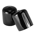 Prescott Plastics 3/4” (19.05mm) Outer Diameter Flexible Plastic Hole Plugs, Round Black Metal Tubing End Caps, Strong Furniture Leg Inserts, Impact &amp; Weather Resistant, Made in The USA - 50 Pack