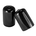 Prescott Plastics 5/8” (15.87mm) Outer Diameter Flexible Plastic Hole Caps, Round Black Meta Tubing End Caps, Strong Furniture Leg Inserts, Impact &amp; Weather Resistant, Made in the USA - 50 Pack