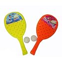 Presents Plastic Table Tennis or Badminton Racket/Easy to Play lite Weight/Assorted Colours/Best Gift for Siblings / 1 Pair of Racket with 2 Plastic Balls/Size About 37 cm