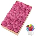 Preserved Moss for Crafts Pink Reindeer Moss for Potted Plants, Craft Decorative Moss Decor for Wall Art, Dried Moss(7oz, Pink)
