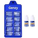 Press On Nails Kit for Women, 100 Transparent Artificial Fake Nails with 2 Nail Glue, Full Cover Clear Nail Tips, 10 Sizes Stick On Nail Extensions for DIY Gel, Acrylic & Nail Art