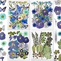 Pressed Flowers112 Pcs, Dried Pressed Flowers with 10Butterfly Stickers