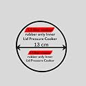 Pressure Cooker Rubber Gasket, 13 cm Inner Lid, 1.5 Litre Capacity, Pack of 2, Black(NOT SUITABLE FOR Black Hawkiins pressure)