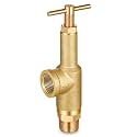 Pressure Relief Valve 3/4 Inch NPT 300 PSI Max Brass Safety Relief Valve Brass Piston Type Pressure Regulator for Industrial Regulating Protection Against Excessive Stress