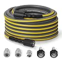 Pressure Washer Hose Flexible 50ft, 1/4",M22 14/15mm, 3600PSI
