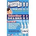 Pressureze All Natural Preservative-Free Sterile Nasal Spray - Fast Relief Nasal Spray - for Sinus Allergies, Loud Snoring & Congestion | 130 Sprays, 18 ml (Pack of 3)