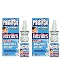 Pressureze - Natural- Preservative Free - Sterile Nasal Spray - for Severe Sinus Congestion Relief (0.6 Fl Oz (Pack of 2))