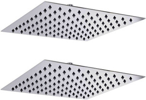 prestige 12x12 stainless steel ultra slim shower without arm -pack of -2  shower head