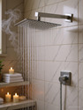 Prestige 6x6 Stainless Steel Ultra Slim Shower with 15inch Arm Fixed Mount