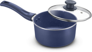 prestige ceraglide ceramic coating sauce pan 16 cm diameter with lid 14 l capacity aluminium non-stick induction bottom