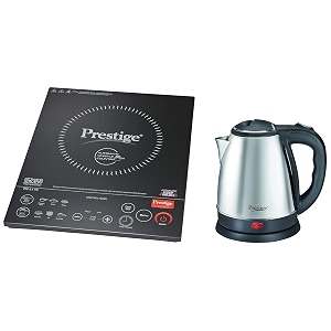 prestige electric kettle pkoss - 1500watts steel 15ltr black amp pic 61 v3 2200-watt induction cooktop black