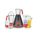Prestige 750 Watts Nakshatra Super Mixer Grinder with 4 Jars (3 Stainless Steel Jars + 1 Juicer Jar)| Sturdy Handles| Juicer Jar with Sieve|Red & Black