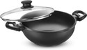 Prestige Omega Die Cast Plus Kadhai 24 cm diameter with Lid 3 L capacity (Aluminium, Non-stick, Induction Bottom)