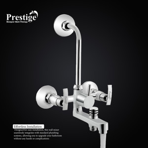 prestige passion brass 3 in 1 wall mixer for bathroom silver wall mixer faucet wall mount installation type