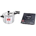 Prestige PIC 3.1 V3 2000-Watt Induction Cooktop with Touch Panel (Black) + Prestige Nakshatra Plus Svachh 5 litre Aluminium Straight wall Inner Lid Pressure Cooker COMBO