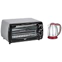 Prestige POTG 9 PC 800-Watt Oven Toaster Grills (Grey,9 Liter) &amp; Prestige PKOSS 1.8 Litre Kettle, Red