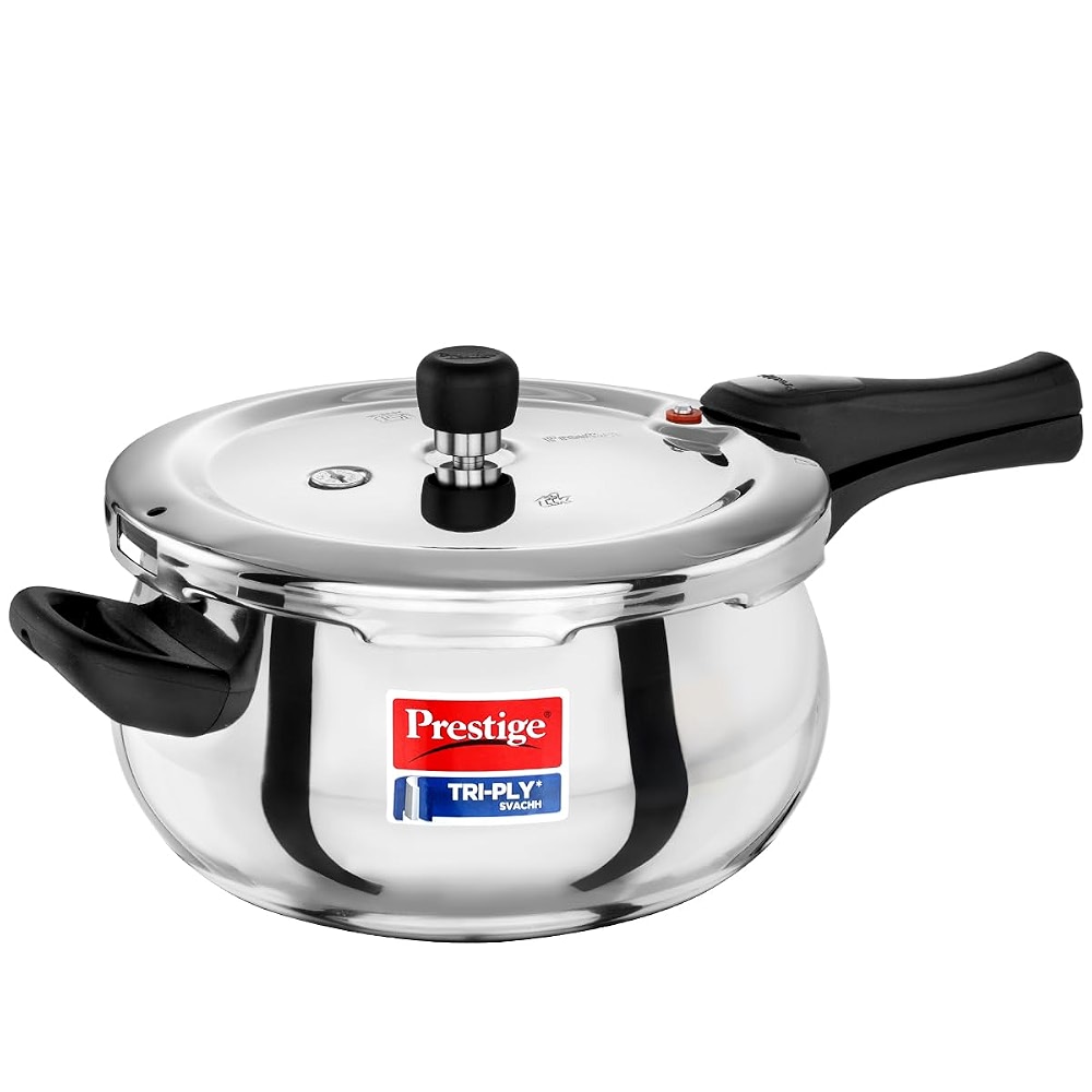 Prestige 5 Litre TRIPLY Svachh Outer Lid Pressure Cooker | Handi | Deep ...