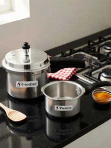 prestlee prime 2 3 liter aluminium outerlid pressure cooker combo 2 l 3 l pressure cooker aluminium