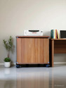 PRESTOKAM Wooden Box,PVC Edge Band,6 Wheels,150 Kg Load Trolley for Inverter and Battery