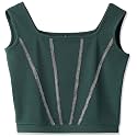 PRETTIFY Dark Green Cotton Blend Sleeveless Women39s