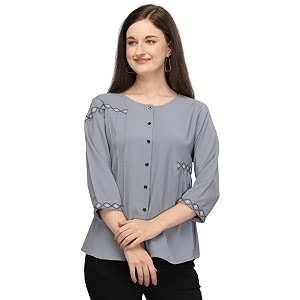 PRETTIFY Womens Regular Fit Embroidered Casual 3