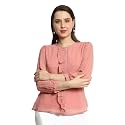 PRETTIFY Women39s Regular Fit Solid Embroidery Georgette