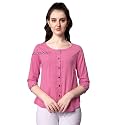 PRETTIFY Women39s Regular Fit Embroidered Casual 34