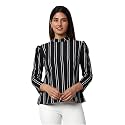 PRETTIFY Womens Navyblue Polka Dot Top