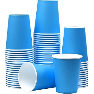 pretty ur party blue paper cups kids party cups disposable paper cups for birthday wedding party picnic bbq travel and events  pack of 20 pcs