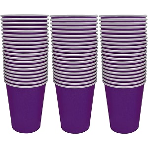 pretty ur party purple paper cups kids party cups disposable paper cups for birthday wedding party picnic bbq travel and events  pack of 20 pcs