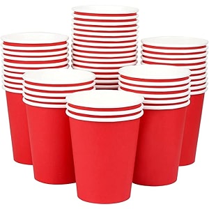 pretty ur party red paper cups kids party cups disposable paper cups for birthday wedding party picnic bbq travel and events  pack of 20 pcs
