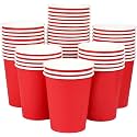 Pretty UR Party Red Paper Cups, Kids Party Cups, Disposable Paper Cups for Birthday, Wedding, Party, Picnic, BBQ, Travel and Events – Pack of 20 pcs