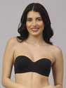 PrettyCat Women Balconette Lightly Padded Bra (Black)