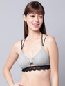 PrettyCat Women T-Shirt Lightly Padded Bra (Grey)