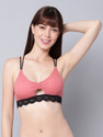 PrettyCat Women T-Shirt Lightly Padded Bra (Pink)