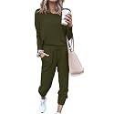 PRETTYGARDEN Airport Travel Outfit Women Fall 2 Piece Matching Lounge Sets