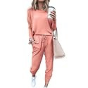 PRETTYGARDEN Airport Travel Outfit Women Fall 2 Piece Matching Lounge Sets