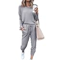 PRETTYGARDEN Airport Travel Outfit Women Fall 2 Piece Matching Lounge Sets