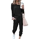 PRETTYGARDEN Airport Travel Outfit Women Fall 2 Piece Matching Lounge Sets