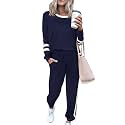 PRETTYGARDEN Airport Travel Outfit Women Fall 2 Piece Matching Lounge Sets