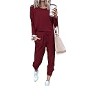 PRETTYGARDEN Airport Travel Outfit Women Fall 2 Piece Matching Lounge Sets
