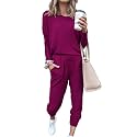 PRETTYGARDEN Airport Travel Outfit Women Fall 2 Piece Matching Lounge Sets