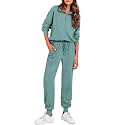PRETTYGARDEN Airport Travel Outfit Women Ribbed Knit Matching Lounge Sets