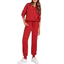 PRETTYGARDEN Airport Travel Outfit Women Ribbed Knit Matching Lounge Sets