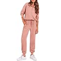PRETTYGARDEN Airport Travel Outfit Women Ribbed Knit Matching Lounge Sets