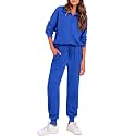 PRETTYGARDEN Airport Travel Outfit Women Ribbed Knit Matching Lounge Sets