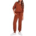 PRETTYGARDEN Airport Travel Outfit Women Ribbed Knit Matching Lounge Sets
