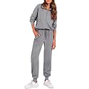 PRETTYGARDEN Airport Travel Outfit Women Ribbed Knit Matching Lounge Sets