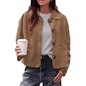 PRETTYGARDEN Faux Suede Casual Cropped Fall Jacket for Women Trendy 2026